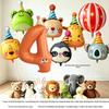 10. Geburtstag Cartoon Tiere & Zahlen Luftballon Party Dekoration für Kinder