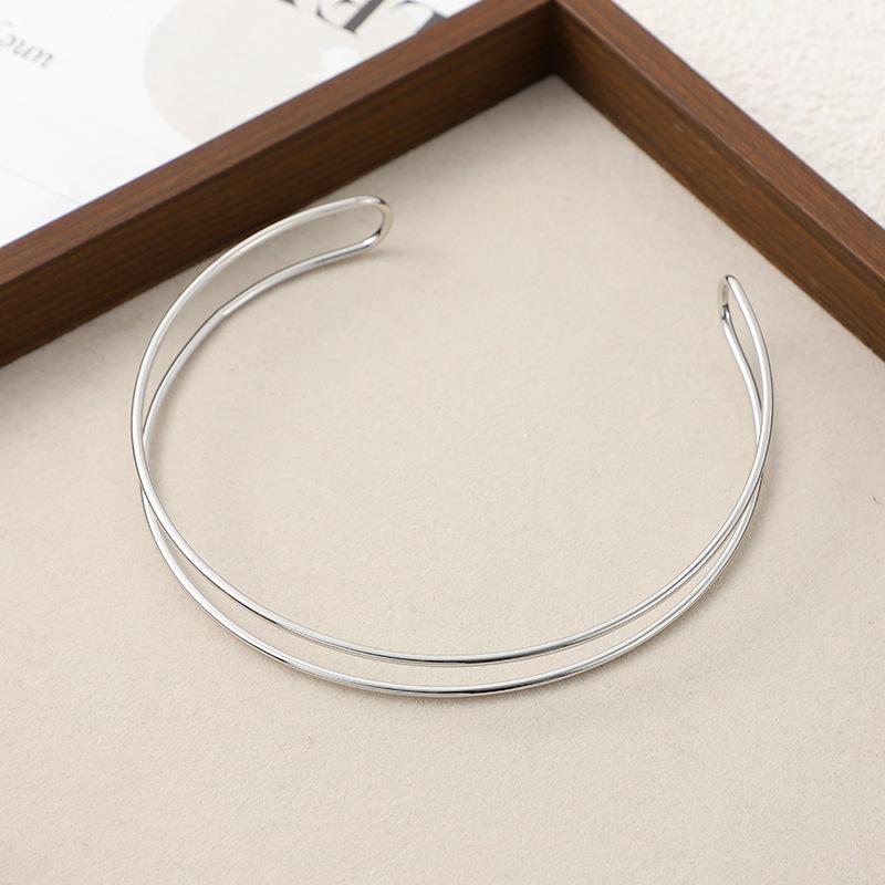 Modischer Offener Armreif, Halsring, Hochwertiges Gefühl, Einfache Persönlichkeit, Kaltwind Armband, Halsband, Trendiger Cooler Schmuck für Damen.
