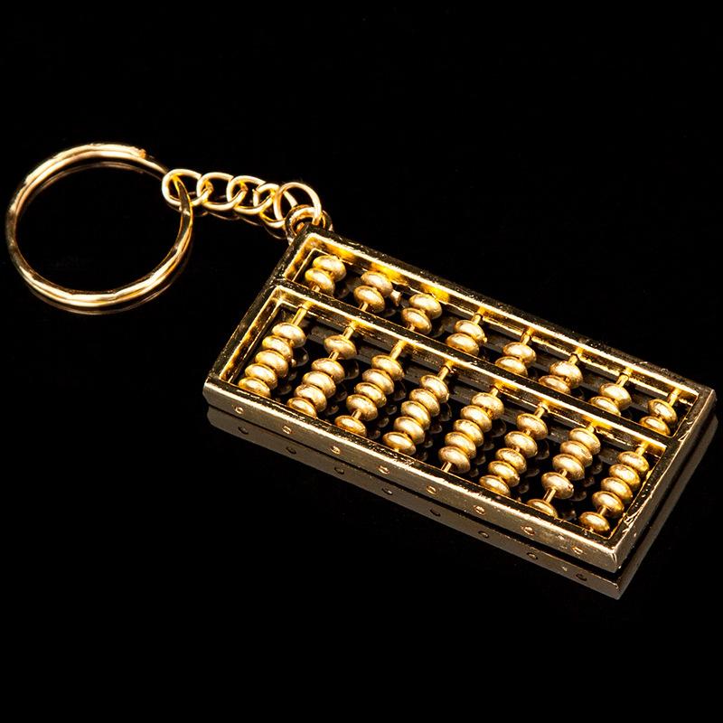 Practical Metal Abacus Keyring Gold Silver Women Jewelry for Everyday Adornment
