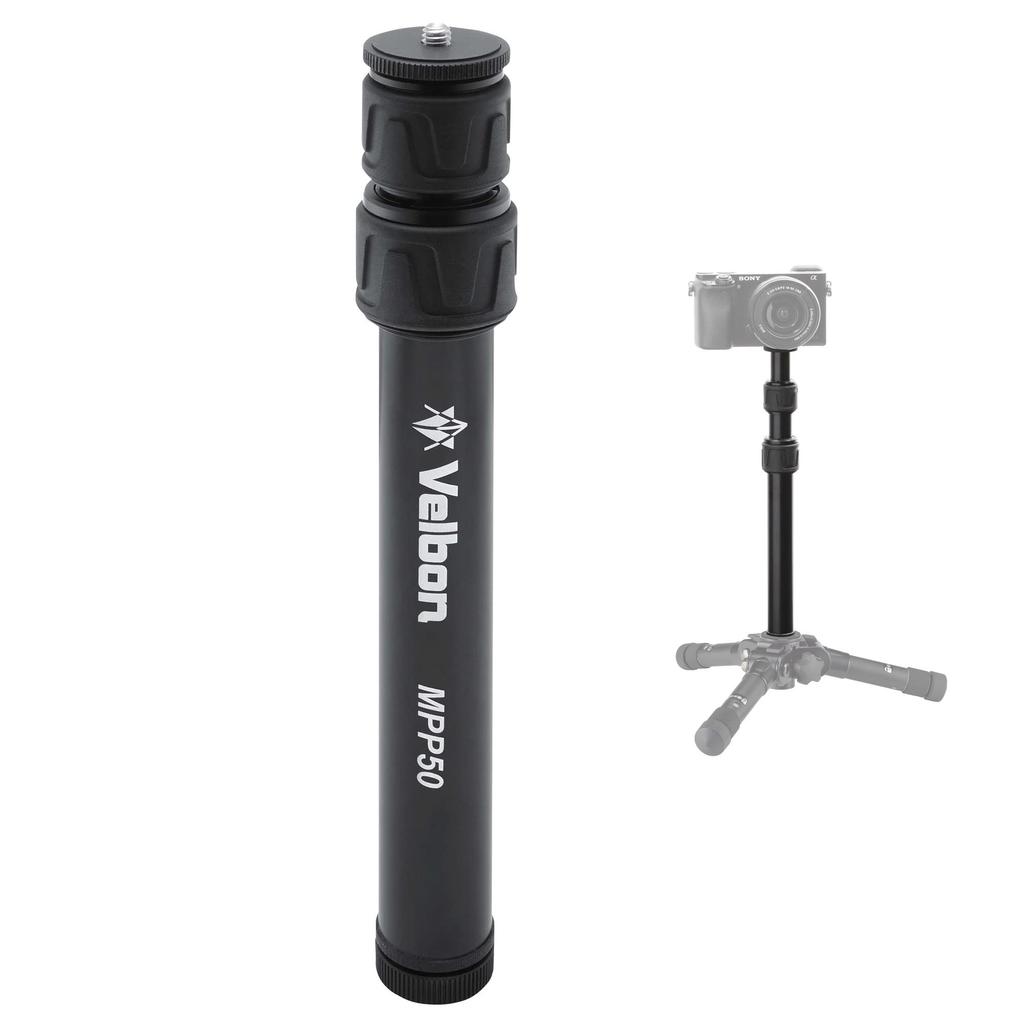 Velbon Monopod Pole MPP50 Extension Rod Tripod Extender 501141 Black Telescopic Maximum Elevator Extension 51.5cm