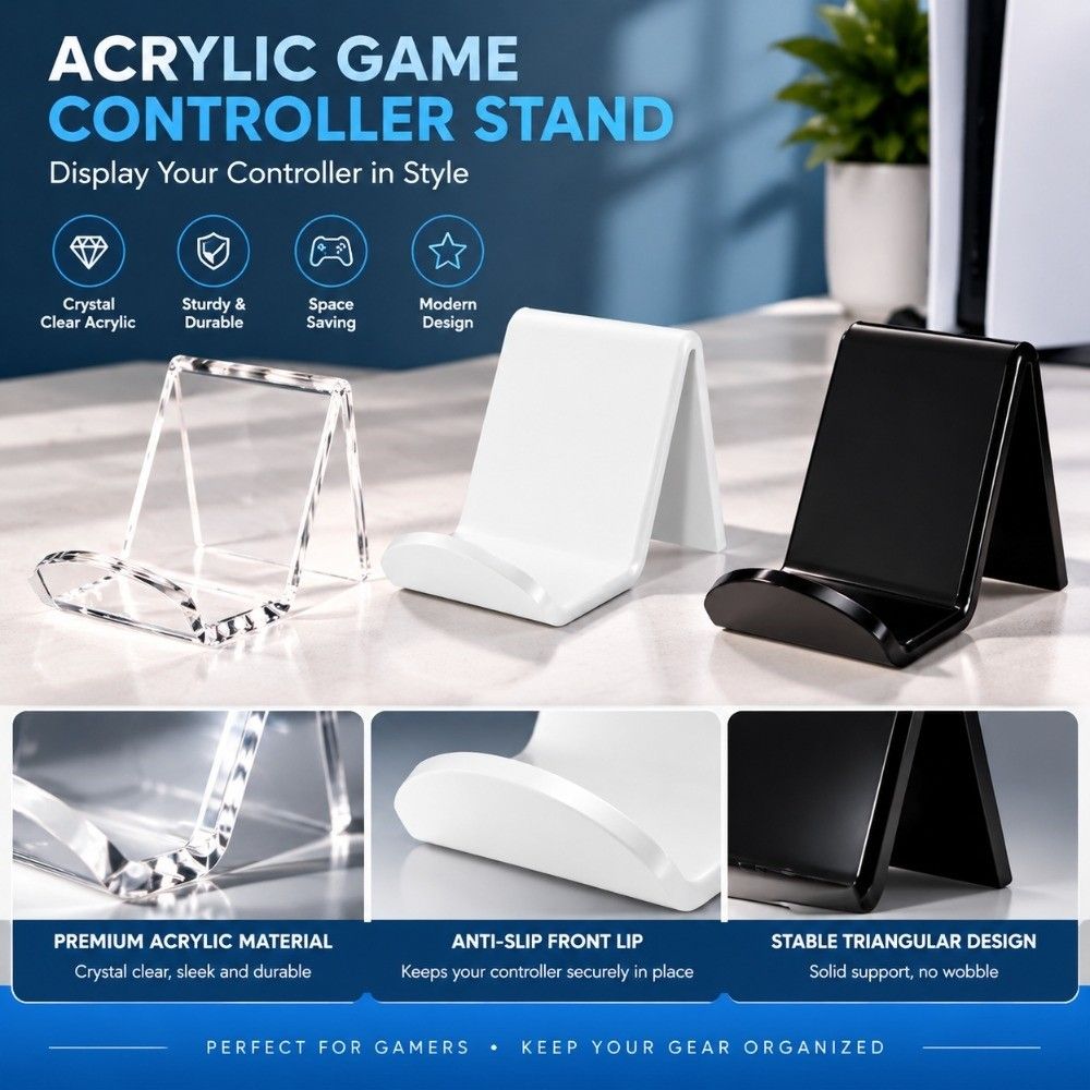 1pcs Self-Adhesive Game Controller Holder Universal Headset Hanger for Gamepad Display