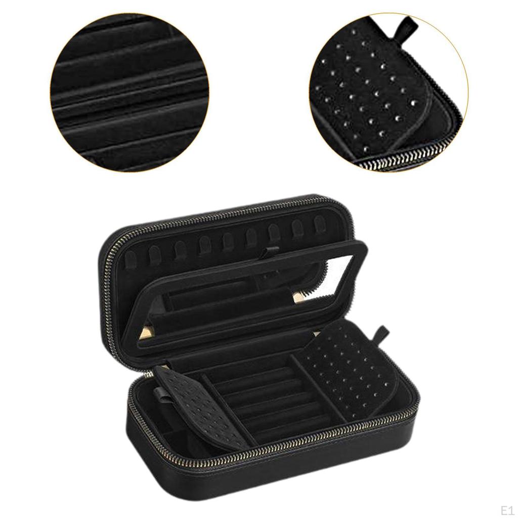 Schmuckschatulle, Reiseetui, Geschenk, einfacher Halter, Reißverschluss, Aufbewahrungsorganizer für Charms