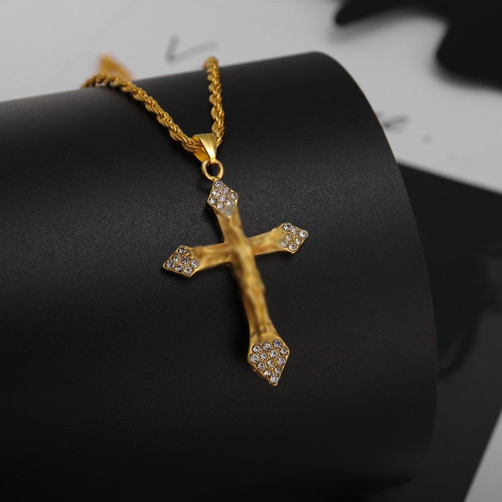 Collier Pendentif Croix Accessoires Niche Hip Hop