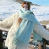 Women's High-End Mohair Imitation Cashmere Scarf - Warm, Versatile Shawl & Neck Warmer