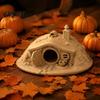Hobbit House Ornament 3D Printed Fantasy for Small Pet Shelter, Realistic Texture Animals Hideout, Miniature Micro Landscape Halloween Home Decoration