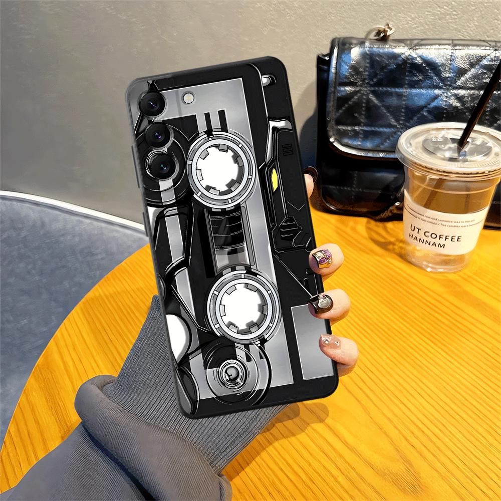 Black Soft Phone Cover Case for Samsung Galaxy A23 A53 A41 A51 A73 A24 A55 A25 A71 A36 A35 A32 A22 A52 A26 A72 Video Tape