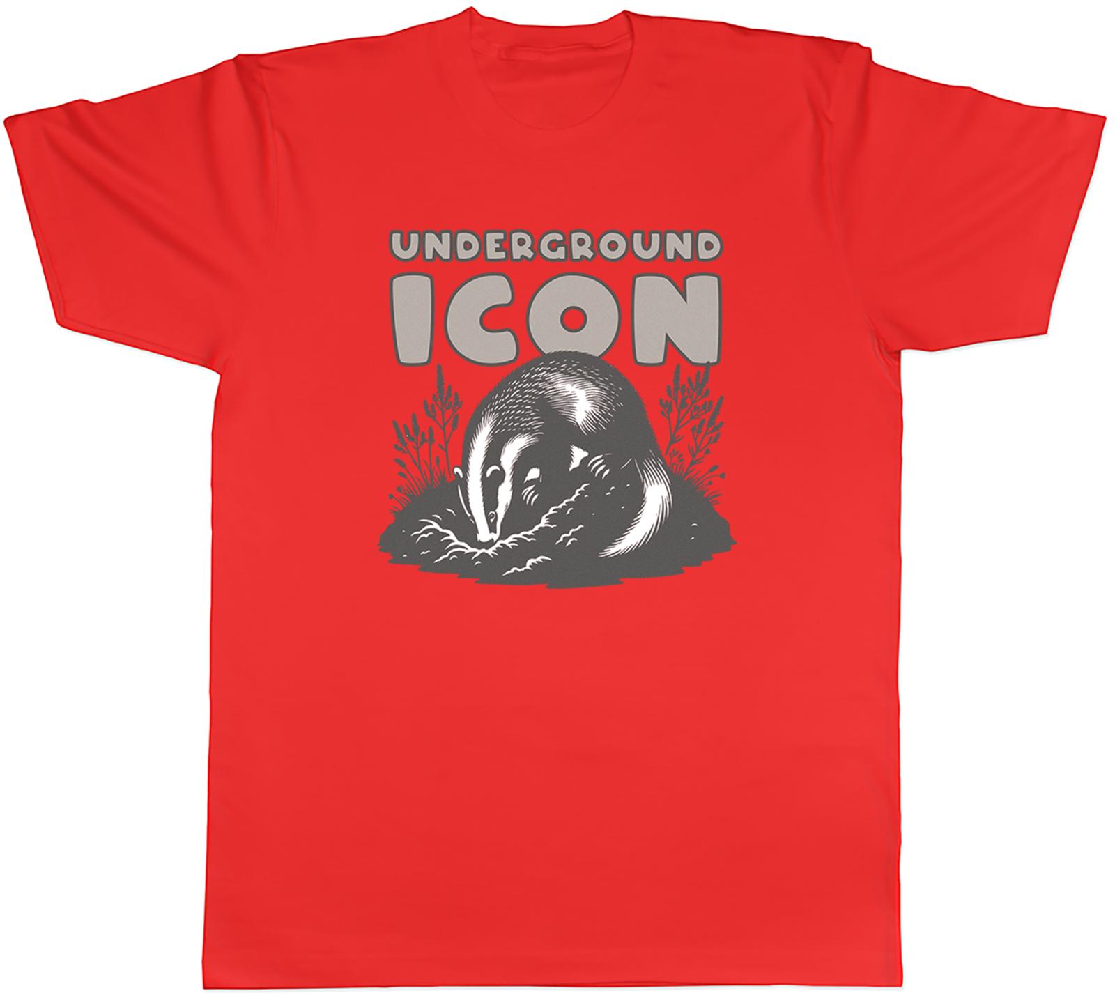 Funny Badger Underground Icon Unisexs TShirt Tee Gift Top S