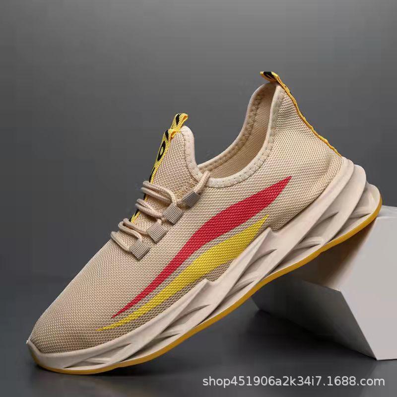 Frühling flacher Mund Herren Sportschuhe Schnürschuhe bequem und leicht Laufschuhe weiche Sohle Koreanische Version trendige Einzelschuhe Herrenschuhe