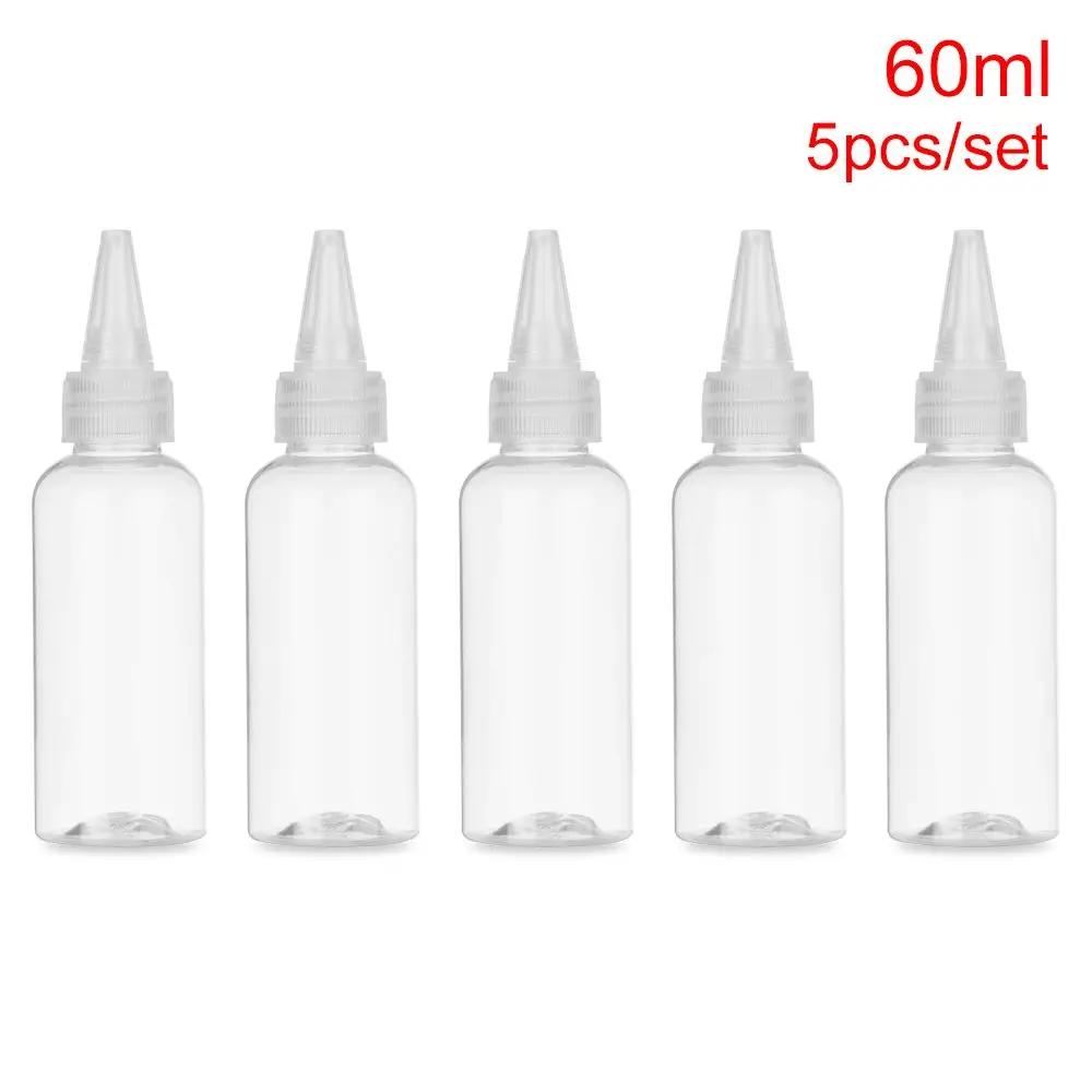 5pcs Empty Dropper Bottle PE plastic glue bottles with Screw-On Lids Squeezable Liquid Ink Refillable Squeeze Bottle 10-250ml