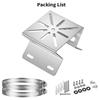 Stainless Steel Camera Mount with Vertical/Horizontal Pole Clamp and Adjustable Arm