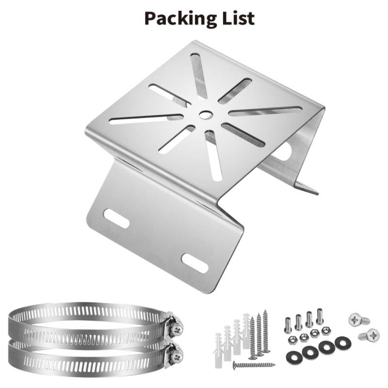 Stainless Steel Camera Mount with Vertical/Horizontal Pole Clamp and Adjustable Arm
