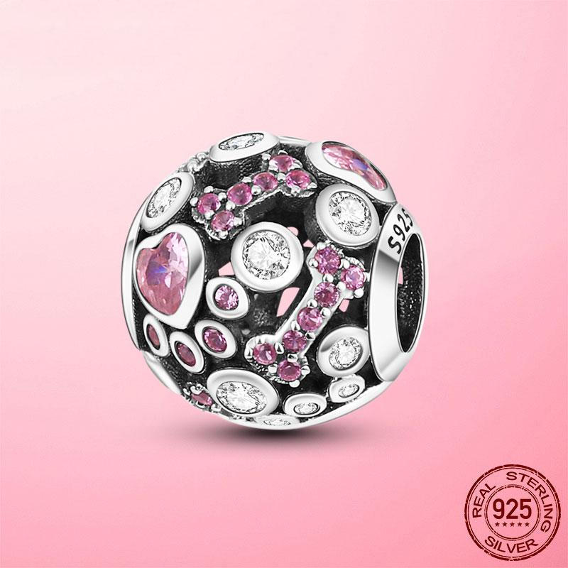 HOT SALE 925 Silver Sparkling Family Tree Dangle Charms Beads Fit Original Women Bracelet Pendant Necklace  Jewelry