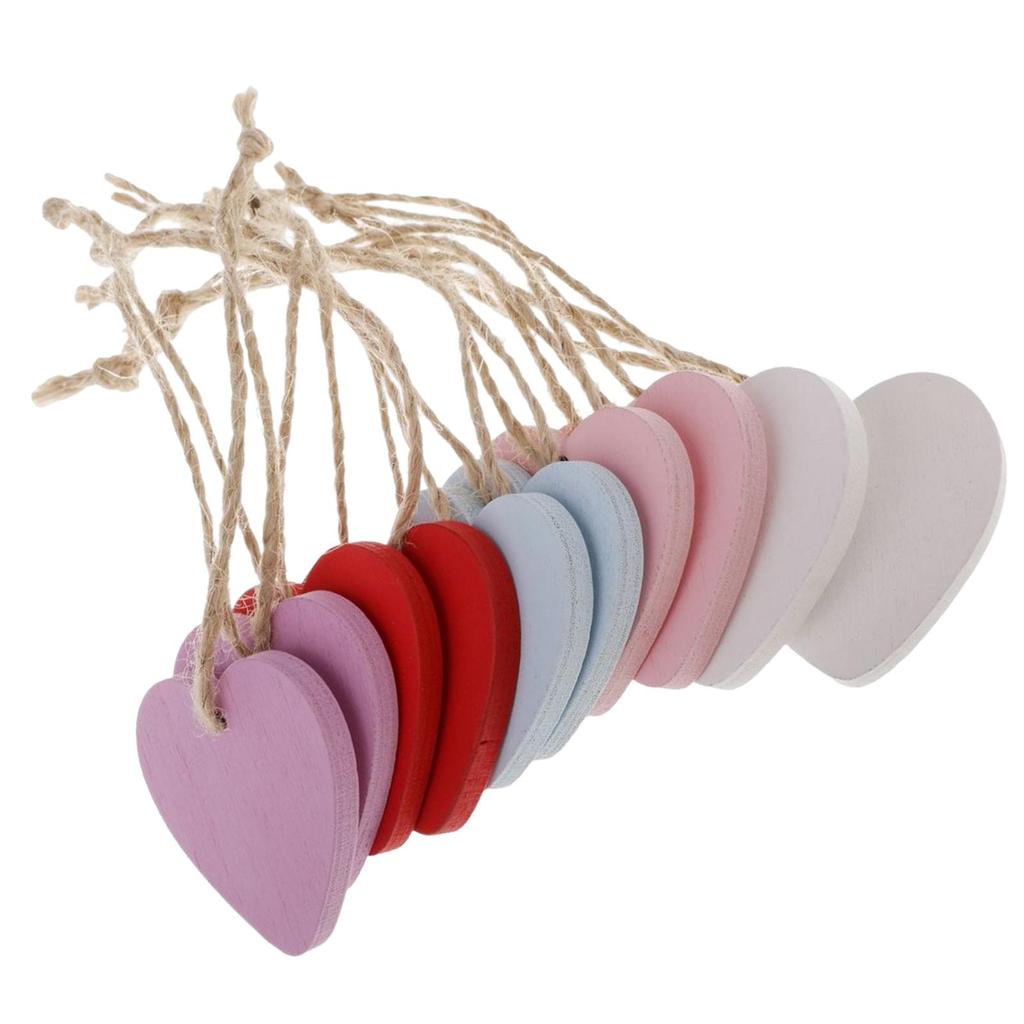 20x Painted Tags Hanging Craft diy Decorations Multicolor