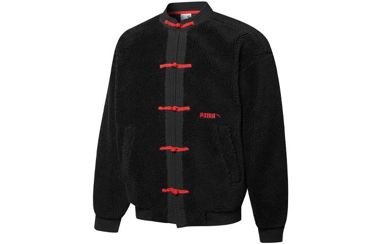 PUMA Velvet Jackets Unisex Black Collarless Moderate 536058-01 XS