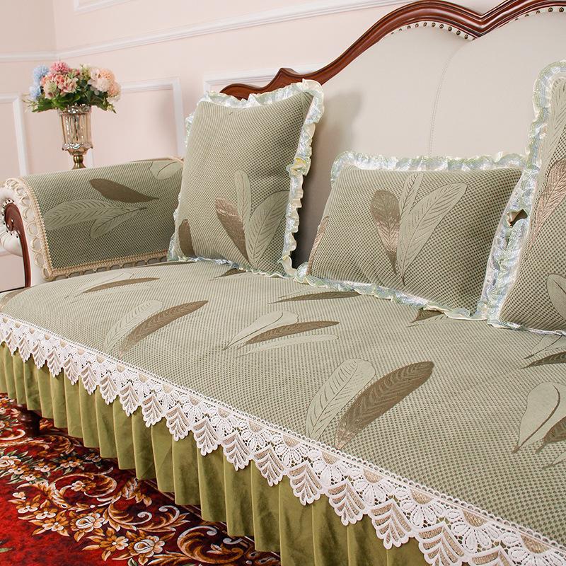 High-End Luxury Sofa Cushion, Universal Non-Slip In All Seasons, European Leather Sofa Cover, American Seat Cushion  New Model