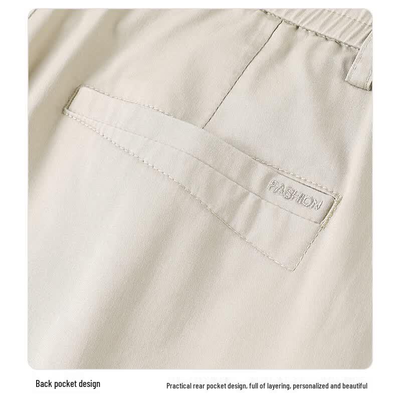 JEEP Men's Summer Breathable Straight-Leg Cropped Pants