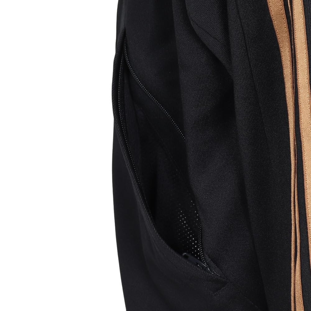 Adidas Kids' Tiro Nation Pack Track Top, Unisex, JUG33, Black/Tan/Team Victory Red (IW1529), Size 160