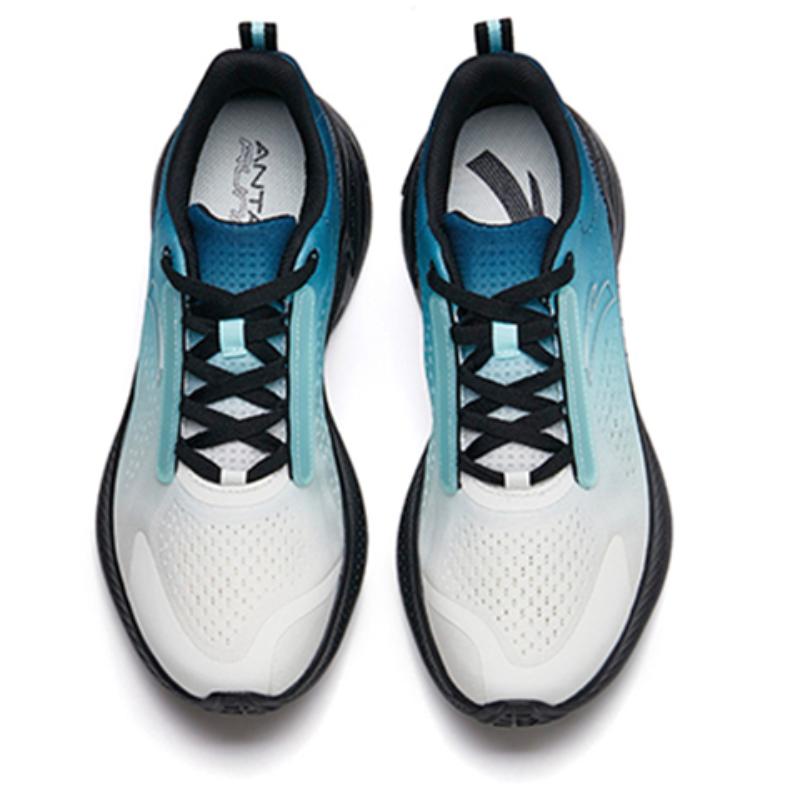 Anta Running Collection Cushioned Slip-Resistant Abrasion-Resistant Low-Top Running Shoes Men's White Blue Sneakers 112225522-3