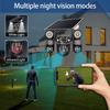 Outdoor Solar Dual-Light Surveillance Camera – 3-Lens 3-View Recorder, HD Night Vision with Lighting