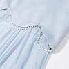 Pearl Embellished Mesh Patchwork Bandeau Dress with Flowy Shawl - Summer 2026 Light Luxury Evening Gown