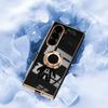 For Samsung Galaxy Z Fold6 5G Case with Astronaut Ring Kickstand 6D Electroplating TPU Phone Cover