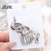 Alloy Brooch Pin Metal Elephant Pin, Golden Silver Plated Lapel Bags Decorative Animal Shapd Badge for Clothing Decoration Shape