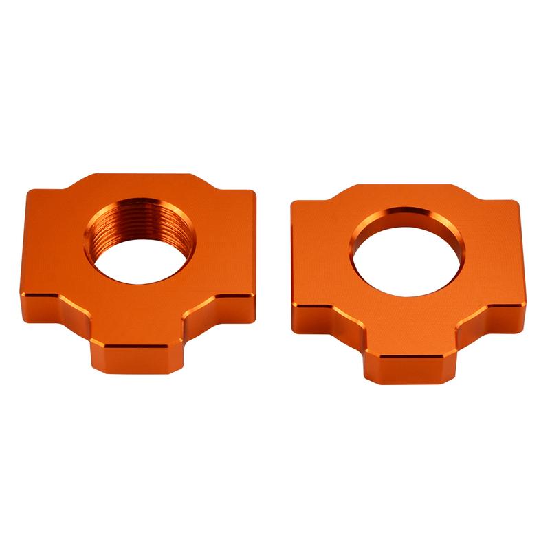 Motorcycle Aluminum Axle Blocks Chain Adjusters for KTM 690 SMC R 690 SMCR 2019-2025 690 Enduro R 2009-2025 690 Duke 2008-2019