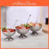 Salad Ice Cream Cups Bowl Stainless Steel Bowl Dessert Fruit Plate Snack Dish Party Supplies