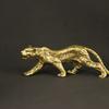 Pure Brass Leopard Retro Pure Brass Leopard Desktop Ornament Lucky Leopard Handicraft Ornament Wenwan Tea
