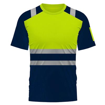 Striped Solid Color T-shirt 3D Printed Fake Workwear Round Neck Short Sleeved Sports Running Men's T-shirts