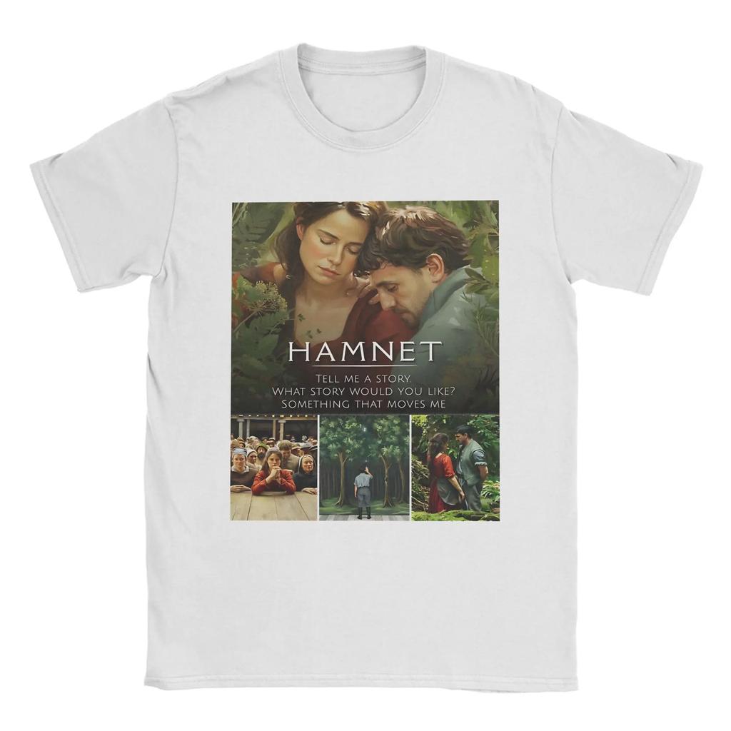 Hamnet Movie T-Shirts Men  Vintage 100% Cotton Tee Shirt Round Collar Short Sleeve T Shirt Original Clothing