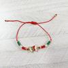 6-Pack Santa Claus Crystal Bead Bracelet Christmas Tree Holiday Parties Christmas Bracelets