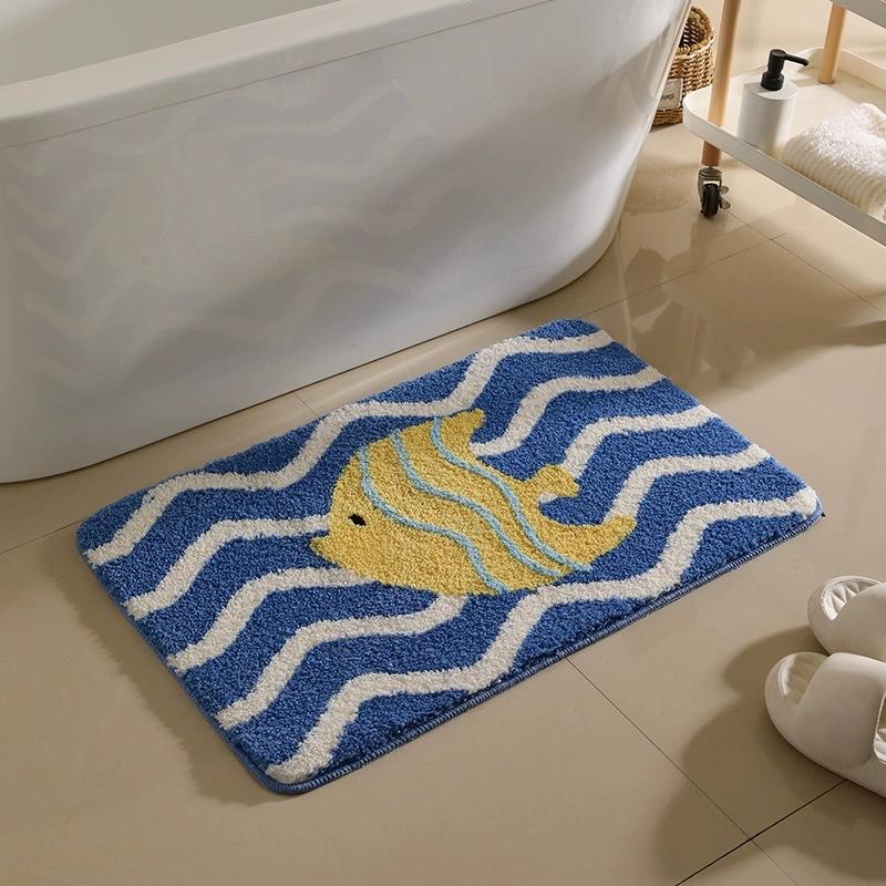 Lucky Rainbow Tufting Bathroom Mat Soft Tufted Bedroom Carpet Bedside Rug Floor Non Slip Tidy Clean Pad Aesthetic Home Decor