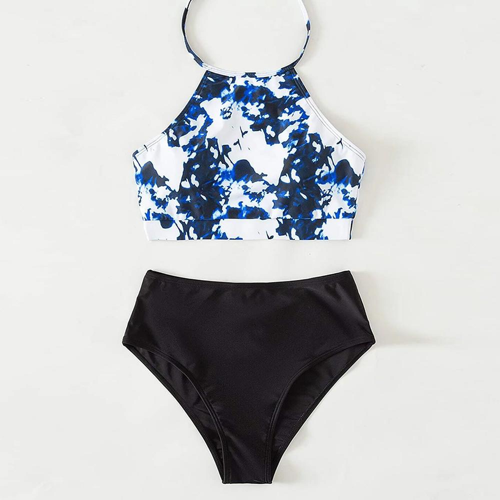 High Waist Bikini Woman Swimsuit Sexy Tie Dye Bathing Suit Sexy Bikinis Set Summer Beachwear