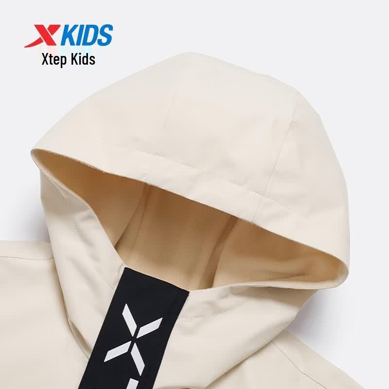 XTEP Kids' Hooded Windproof Soft Shell Jacket
