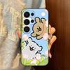 Maltese Cute Line Puppy Dog Phone Case For Samsung S 24 Fe 25 Ultra Plus 20 Lite 21 30 22 23 24 22 Ultra 5G Fundas
