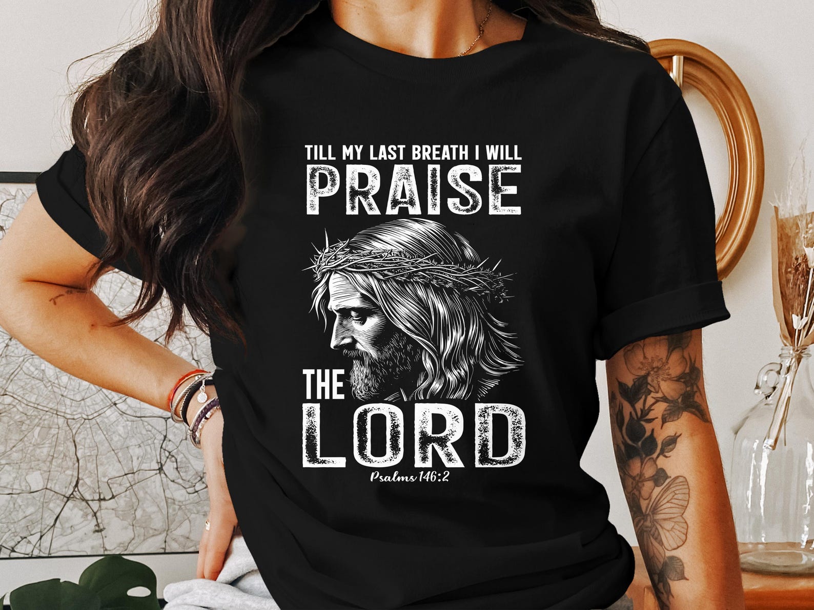 Jesus Christ T-Shirt, Christian Faith Apparel, Godly Gift Idea, Religious Verse Shirt, Praise The Lord Tee, Christian T-Shirt 4XL
