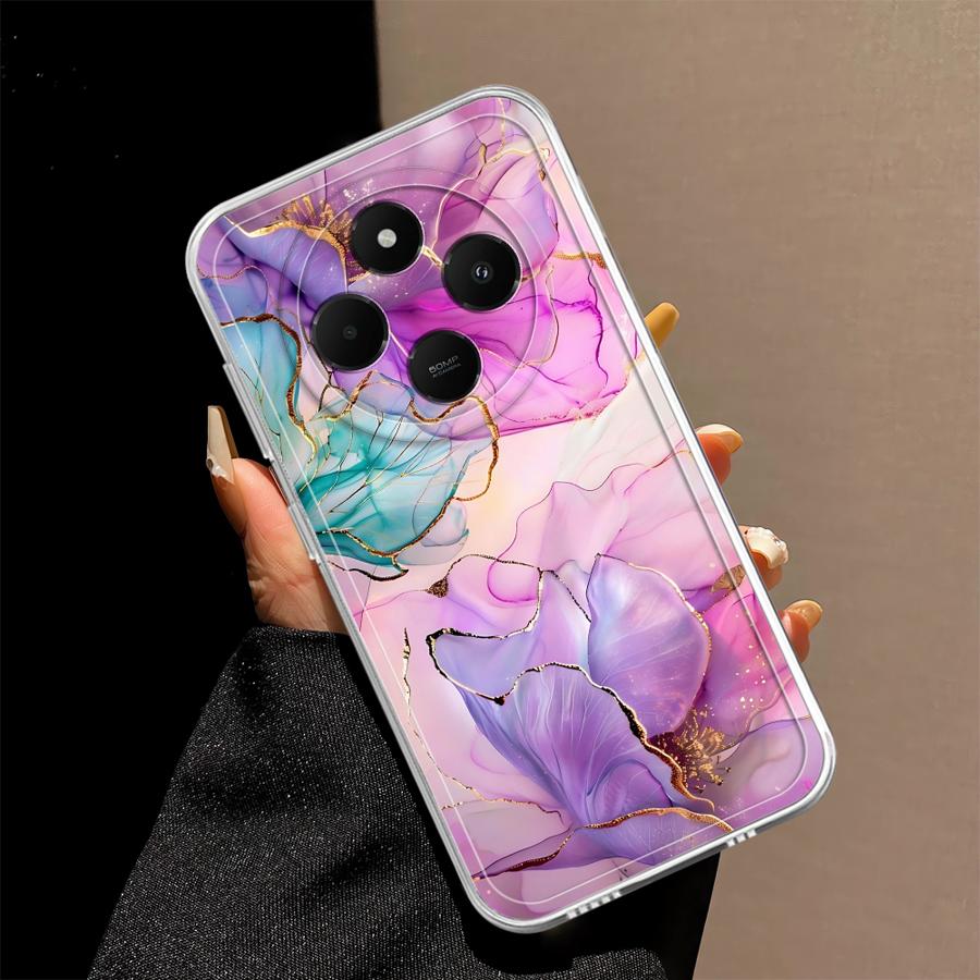 Flower Marble Soft Phone Cover Case for Xiaomi Poco X3 Pro X3 NFC