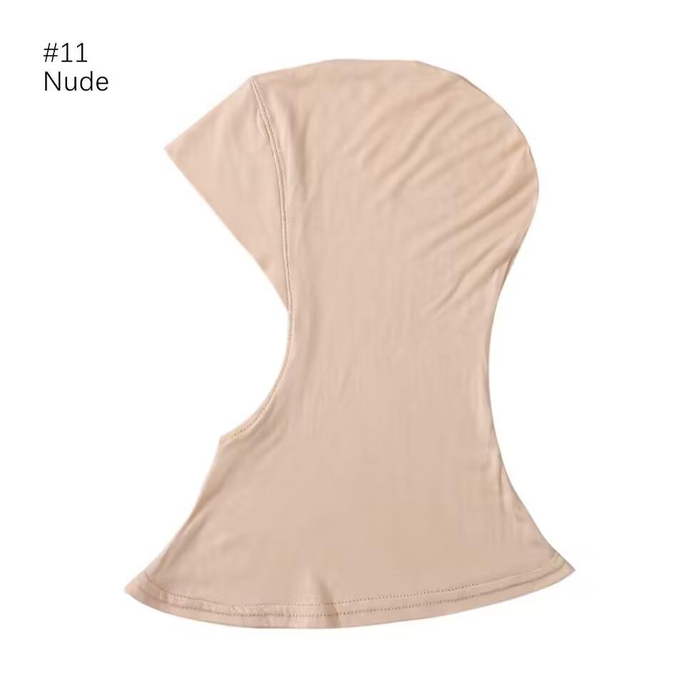 Classic Practical Muslim Hijab Inners Stretchable Jersey Cotton Tube Cap Shawl Bottom Women Headscarf Bonnet 28 Colors One Size