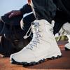 Men's and Women's Large Size Soft Sole Winter Warm Fur Snow Boots Padded Lined Ankle Boots Non-slip Hiking Casual Sports Cotton Boots Martin Boots