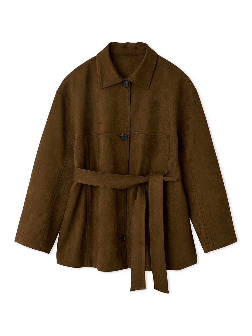 Женский блейзер Mira Owen из переработанного материала под замшу, 09WFJ254145, Коричневый, Размер 0