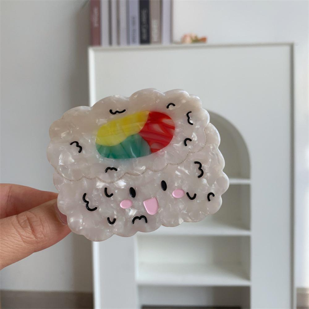 Korean Style Sushi Hair Clip Cute Acetic Acid Claw Clip Hairpin Small Shark Clip Daily