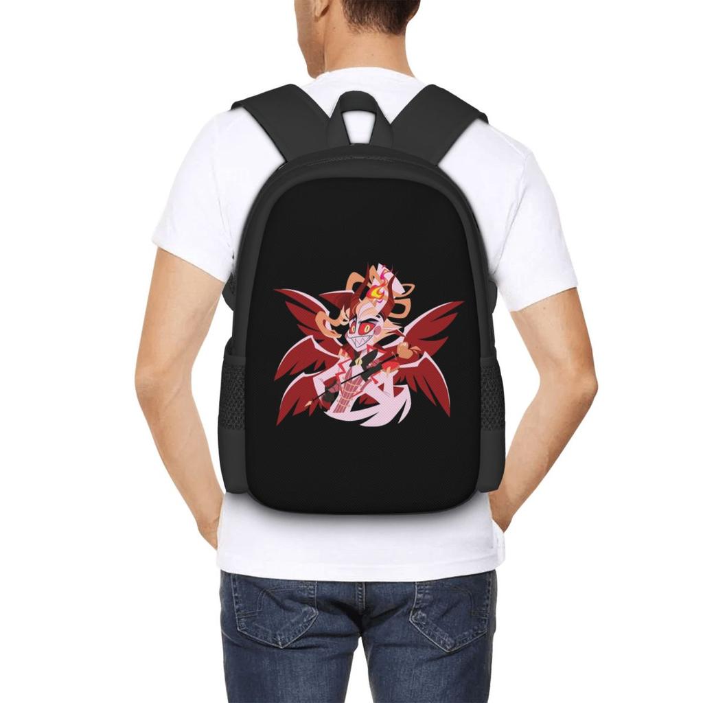 Hazbin Hotel Lucifer Student Backpack School Bag Hiking Travel Daypack for Boys Girls Fashion Bookbag Shoulder Bags