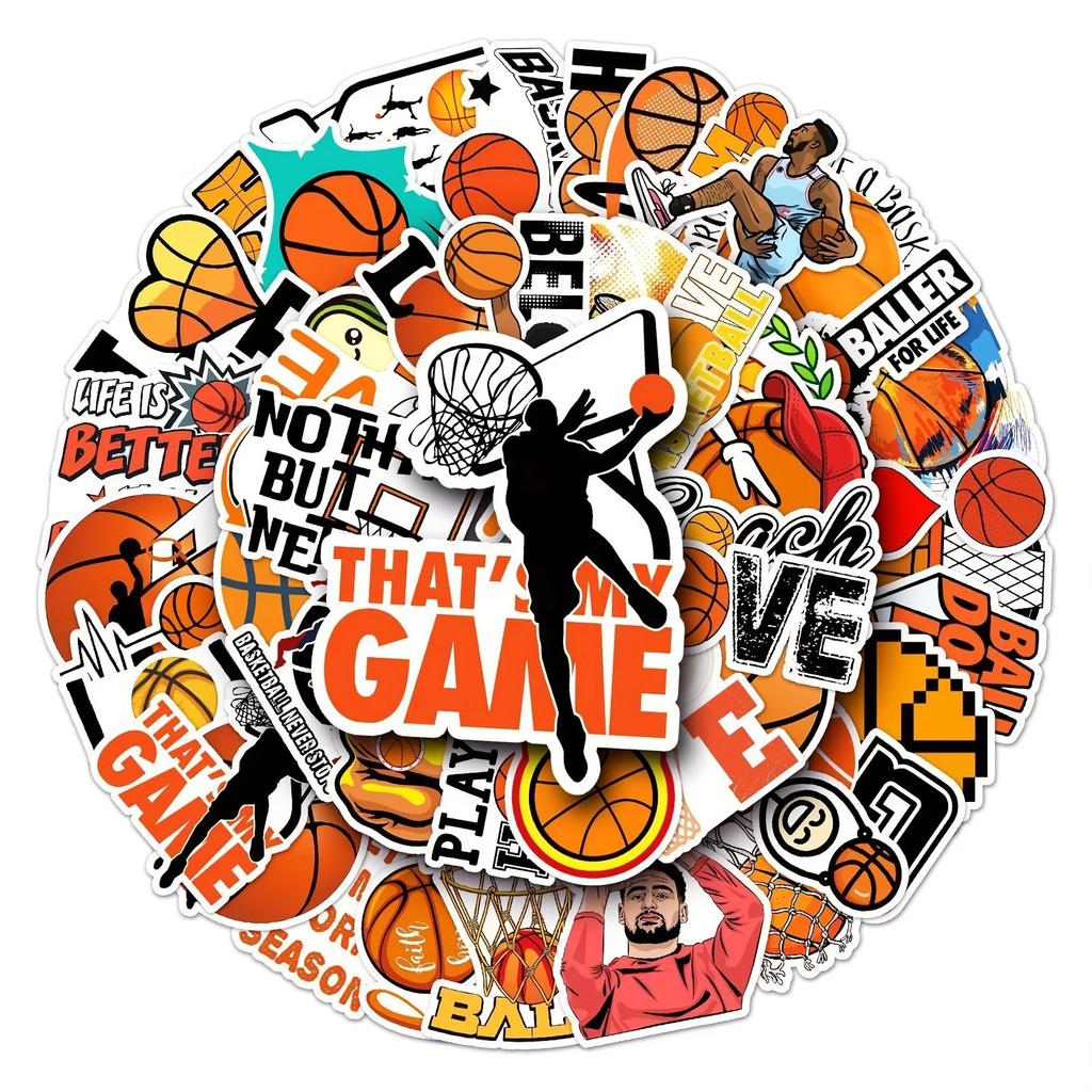 Basketball Graffiti Stickers Cool Sports Decals for Laptops Water Bottles and DIY Projects Perfect for Basketball Fans and Kids