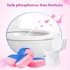 5/10/20Pcs 2 Color Pink & Blue Flush Toilet Bowl Cleaner Tablets Household Condense Cleaner Remove Stain Odor Toilet Blocks Deodorant