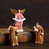 Christmas Nativity Figurines Resin Nativity Scene Statue with Stable Holy Family Statue Table Centerpieces Home Decors