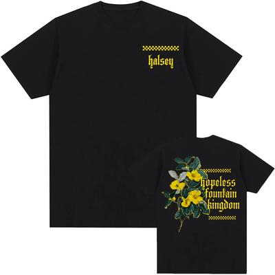 HALSEY FLOWER TEE Short Sleeve Men Women T-shirt Unisex Streetwear Casual Loose Fashion Hip Hop Tshirts Graphic Printing Clothes