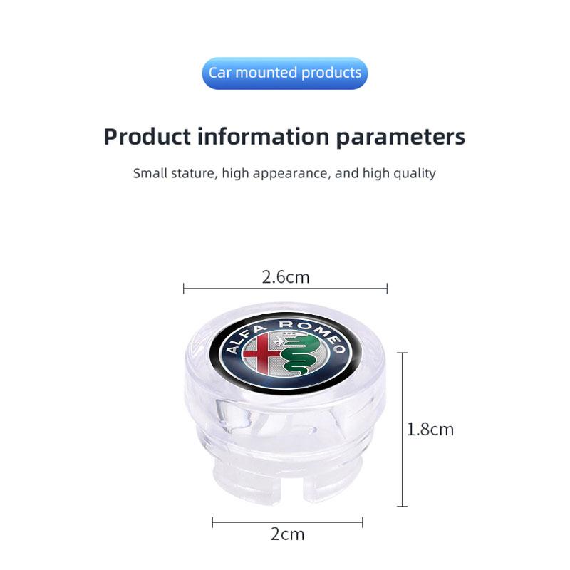 2026 Hot Sticker Car Cigarette Lighter Cap Auto Lighter Dust Proof Cover Accessories For Alfa Romeo 4C 159 166 Spider Giulia Giu