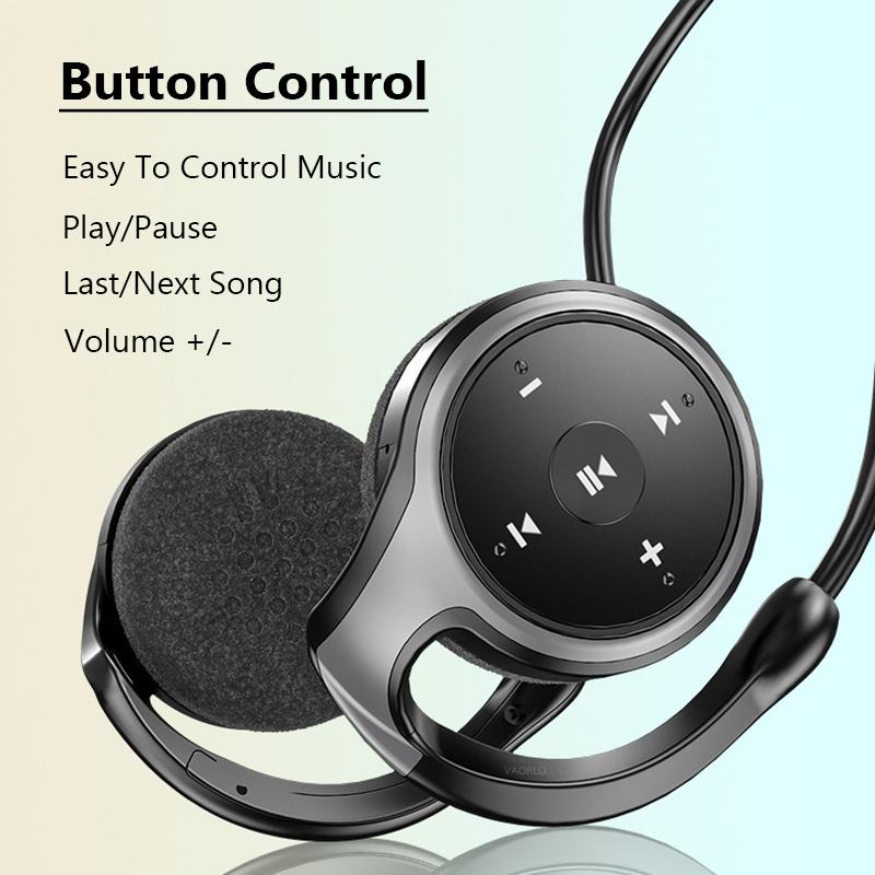 Sport Mini Wireless Headphone Mini Foldable Bluetooth Earphones 8D Surround Heavy Bass With HD Mic Support FM TF Mode For Iphone Xiaomi Huawei