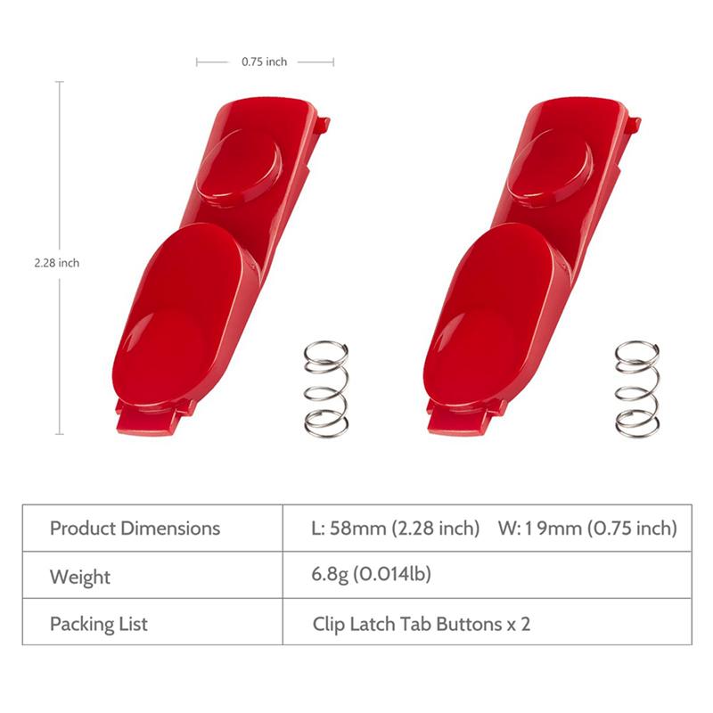 A65T-12PC Wand Tube/Cleaner Head Clip Latch Tab Button For Dyson V7 V8 V10 V11 V15 Vacuum Replacement Tool Button With Spring